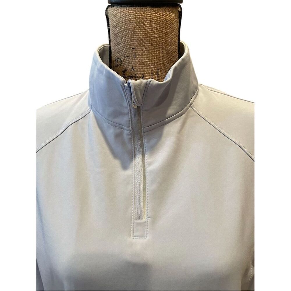 Avia Women's Track Jacket Size L Silver Sport-Wick Stretch Pullover - Picture 2 of 10